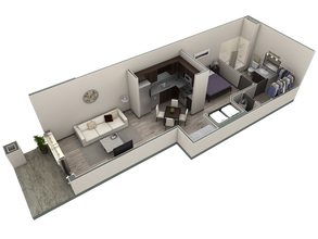Studio Grand Courtyard 1019 floor plan